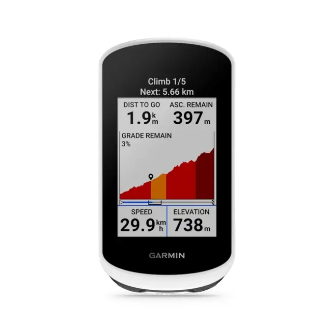 Garmin Edge Explore 2 Bedienoberfläche - Berganstieg