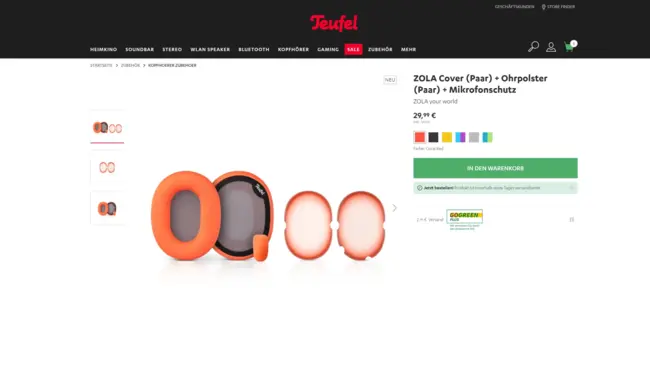 Teufel ZOLA Zubehör Set Webshop Angebot