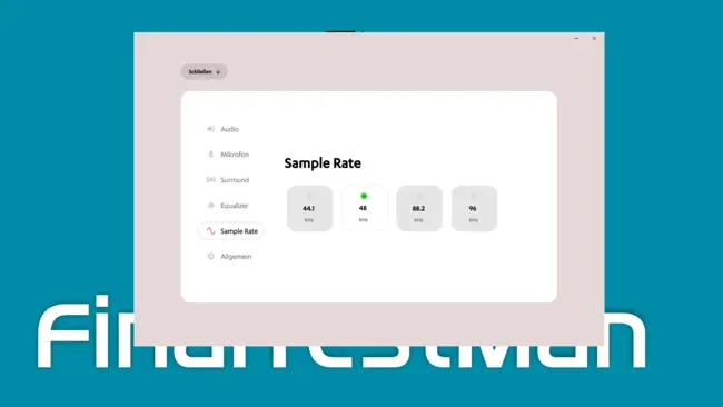 Teufel ZOLA Software - Sample Rate Einstellungen