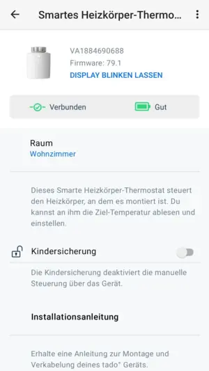 tado Update Kndersicherung ausgeschaltet